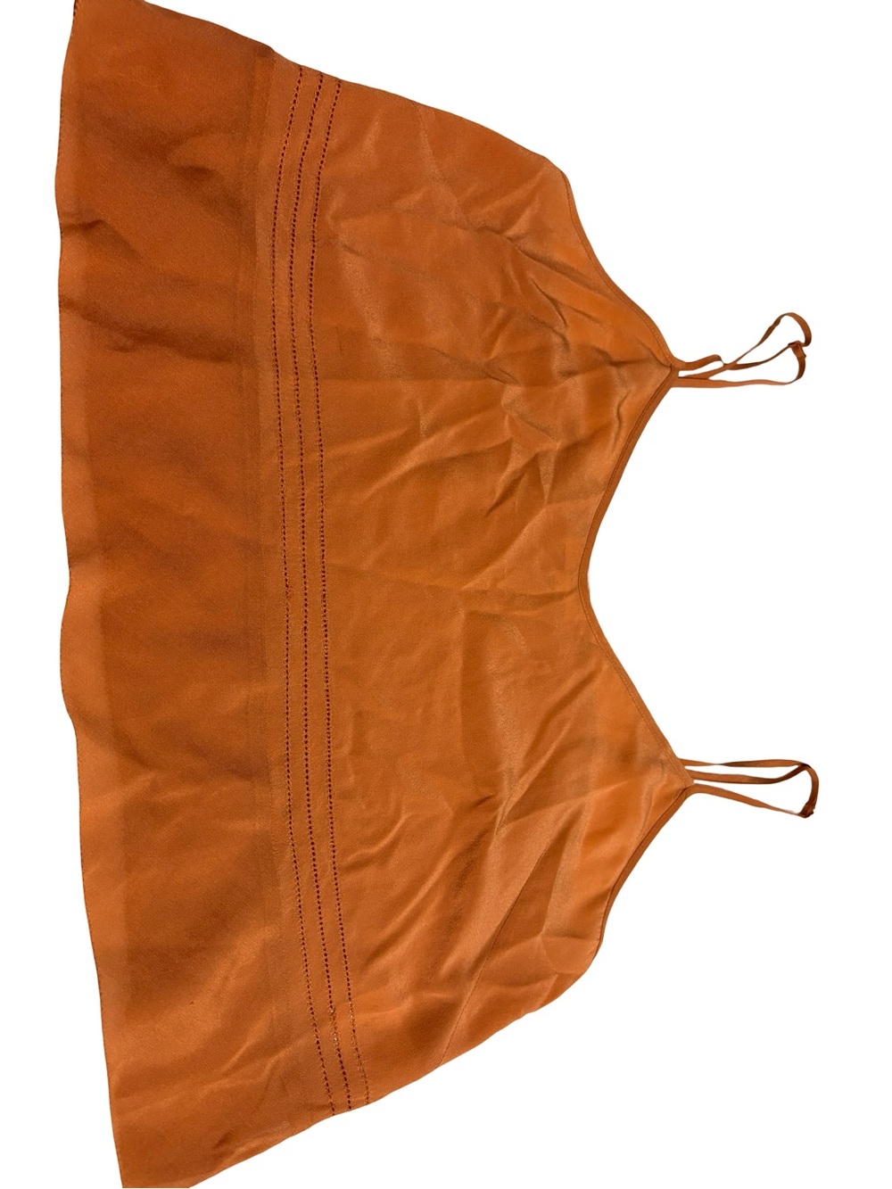 Aritzia Wilfred Everly 100% Silk Camisole Top Burnt Orange - Picture 8 of 11